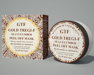 МАСКА-СКРАБ (ТИП ПИЛИНГ) «GOLD TREGI-F SEA CUCUMBER PEEL OFF MASK»
